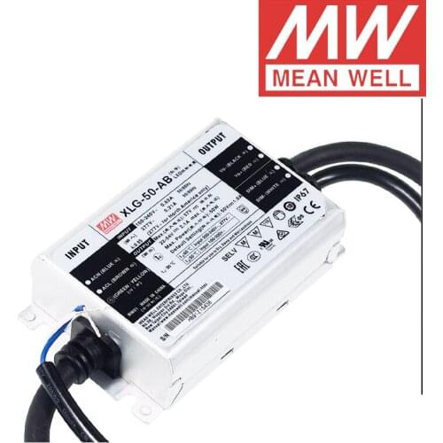 Mean Well XLG-50-AB IP67 Metal Case with PFC 3 in 1 dimming LED lighting meanwell 50W Constant power Mode LED Driver