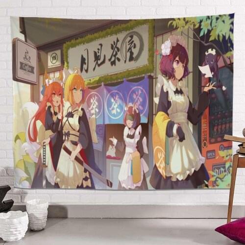 Kawaii Room Decor Cute Anime Background Wall Decoration Aesthetic Room Decor Tapestry Home Decoration Accessories Tapisserie