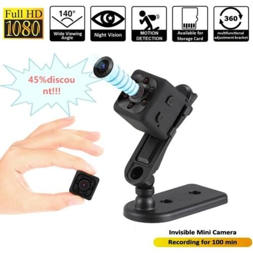 Mini Camera 1080P Portable Cube Camera Security Camera Motion Detection Camera Built-in Microphone/speacker Support Windows