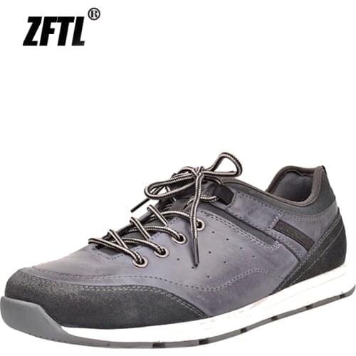 ZFTL Mens Casual Sports shoes Genuine Leather top layer cowhide Brand High quality Tooling shoes Man Sneakers outside shoes