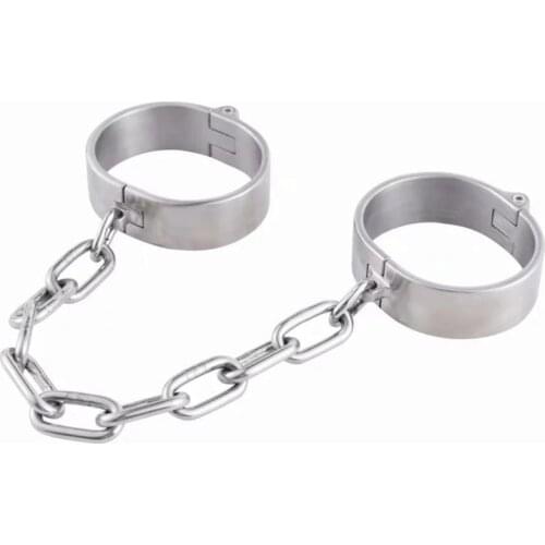 Stainless Steel Shackles Leg Irons Screw Ankle Cuffs Sex Toys For Adults Ertic Games BDSM Bondage Torture Slave Restraints