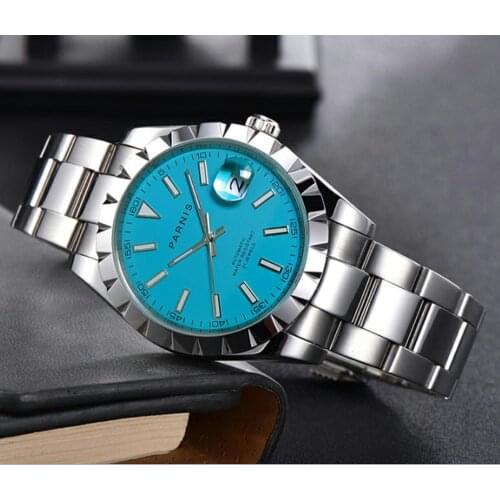 New 40mm Parnis Sapphire crystal MINGZHU2813 or MIYO TA8215 Automatic Automatic date luminous Mechanical watches GR142-20