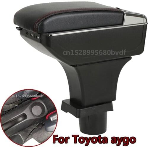 For Toyota aygo armrest box Rotatable Storage Box Decoration Car Styling Cup Holder Ashtray