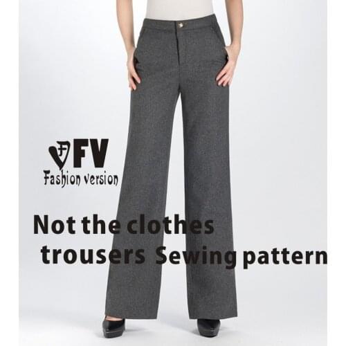 Wide leg trousers Pants sewing pattern The trousers pattern(Not the pants) elastic BCK-32
