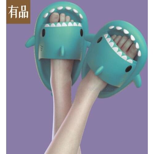 Youpin 2021 New Summer Slippers Lovely Shark Shape Slides Outdoor Women Shoes Kids Children Flip Flops Men Couples Cartoon