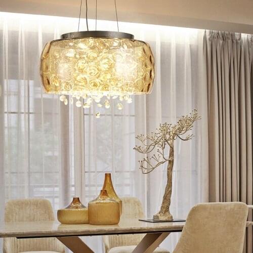 Modern Living Room glass chandelier lighting pendant fixture Crystal Lamp Nordic Style led ceiling chandeliers Dining Room light
