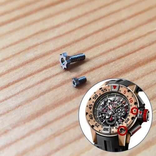 Steel inner 8 branch bezel screw for RM mens RM025 RM028 RM032 automatic watch