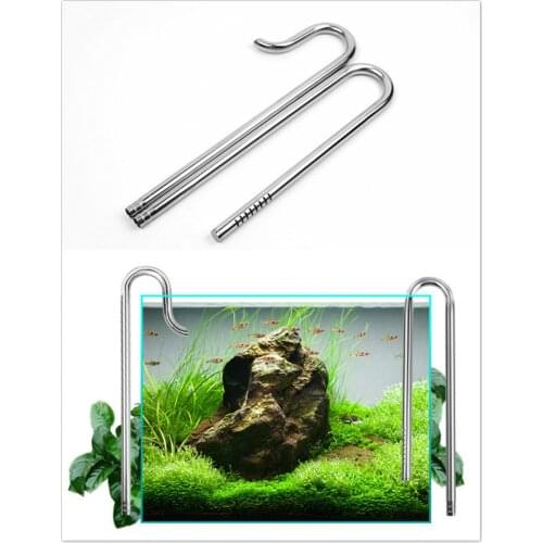 Stainless Steel Aquarium Inflow Outflow Lily Water Pipe Canister Filter Set Fish Water Plant Tank Landscape 12/16mm 16/22mm Tube