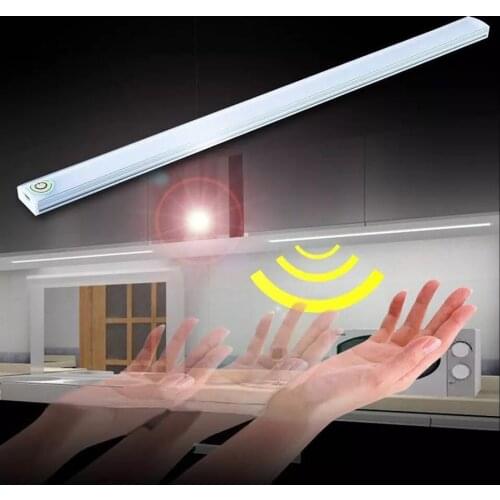USB Ultra Thin Dimmable 21 LED Under Cabinet Light Touch Sensor Bar strip Light for Wardrobe Cupboard Closet Kitchen Night Light