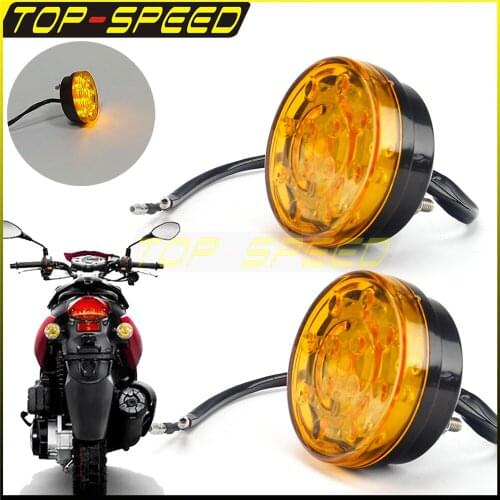 Universal Motorcycle LED Turn Signals Indicator Tail Light Blinkers Flashers For Harley Ducati Honda Cafe Racer