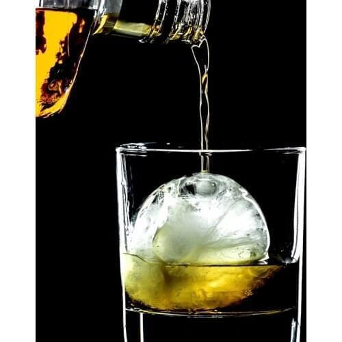 Ice Ball Maker 4 Cavity Ice Molds Box Bar Whiskey Round Ice Hockey Mold Cocktail Party For Kitchen Tools Ice Cream Tools