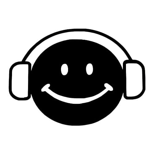 15cm wide Smile DJ Vinyl sticker Car Decal Vehicle Window Bumper Cartoon Funny expression Design Waterproof TA162