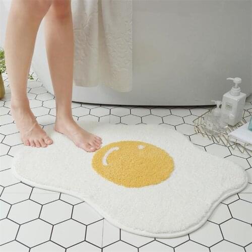 High Quality Bath Mat Bathroom Bedroom Non-slip Mats Funny 3D Egg Entrance Carpet Doormat Kitchen Living Room Rug Home Decor