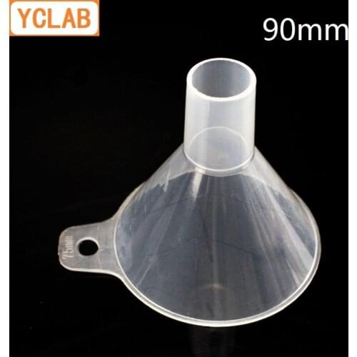 YCLAB 90mm Funnel PP Plastic Flat Head Polypropylene Laboratory Chemistry Equipment