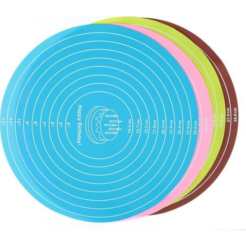 1pc 30CM Round Silicone Baking Mat Cake Dough Mat Placemat Cake Dough Pastry Pad Baking Accessories Cooking Gadgets