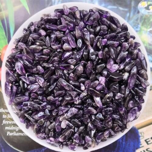 100g Natural Amethyst Gravel Mineral Collection Crystal Quartz Feng Shui Witchcraft Reiki Stones Home Decoration