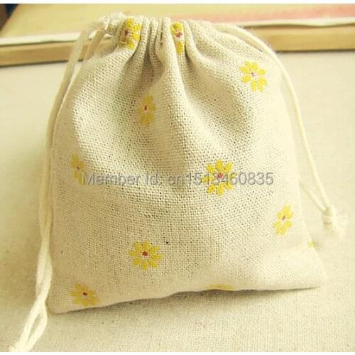 100pcs/lot CBRL jute/linen/flax drawstring bag&pouch for cosmetic/beans,Various colors,size customized,wholesale