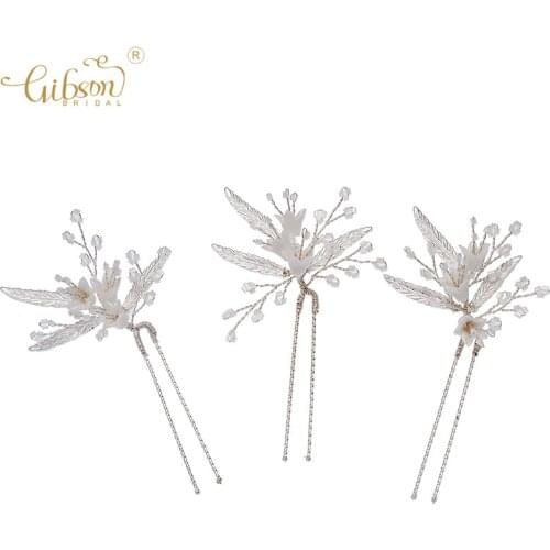 2021 Girl Jewelry Bridesmaid Headpiece Bridal Hair Accessories 3pcs Hair Pin Set For Women Wedding Party