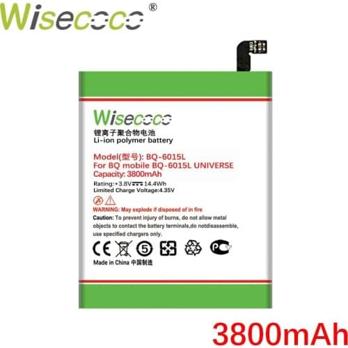 WISECOCO 3800mAh BQ-6015L Battery For BQ BQS-6015L Mobile Phone In Stock Latest Production High Quality Battery+Tracking Number