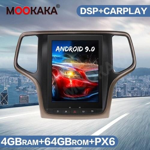 Android 9.0 64G Tesla Style Car Multimedia Player For Jeep Cherokee GPS Navigation 2014-2019 Auto Radio Stereo Head Unit Carplay