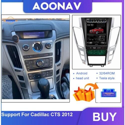 Car stereo 2 din android GPS Tesla vertical screen carplay for Cadillac CTS 2012 car radio tape recorder Multimedia player
