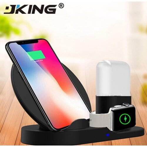 10W Fast Qi Wireless Charger 3 in 1 For iPhone XS Max XR X 8 Plus For Samsung S9 S8 Plus S7 For Apple Watch 1 2 3 4 For Airpods