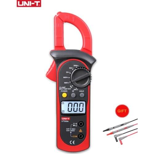 UNI-T UNI T Mini Digital Clamp Meter UT200A UT200B AC Current DC Voltage Tester Handheld Amper Meter Current Clamp Pincers