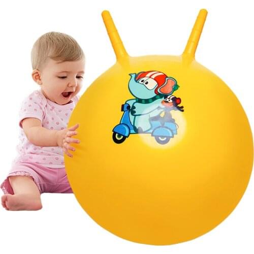 Childrens Bouncing Ball Outdoor Sports Toys Non-slip Handle Croissant Children Indoor and Outdoor Sports Games Interactive Toys