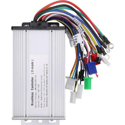 48V 60V 64V 72V 1000W-1500W Electric Bicycle Controller 12Tube Dual Mode Rectangula E-Bike Brushless Controller Speed Motor
