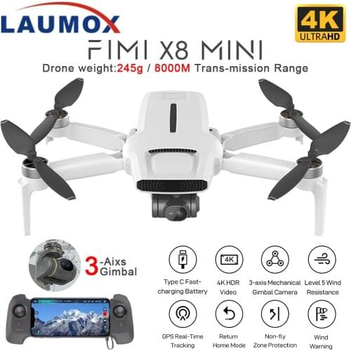 FIMI X8 Mini Drone GPS 250g-class drones 8km 3 Axis Gimbal With 4K HDR Camera Professional mini drone Foldable RC Quadcopter