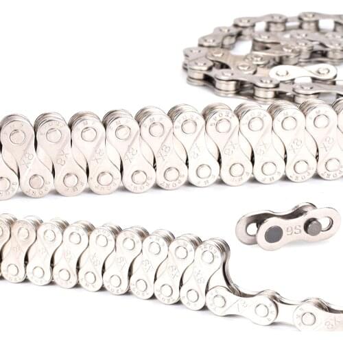 Mountain Bike Chain 116 Road Bike Chain 7/8/9/10 Speed Chain 21/24/27S Variable Speed 30 Chain Cycle Magic Buckle