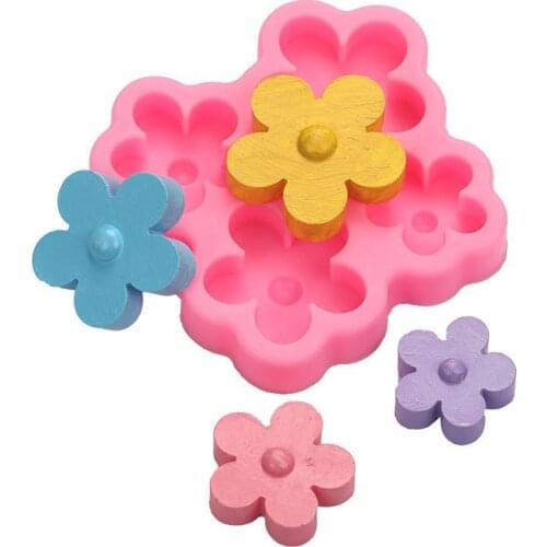 Hyuna style flower fondant five-petal flower chocolate baking cake decoration aromatherapy wax chip plaster glue mold