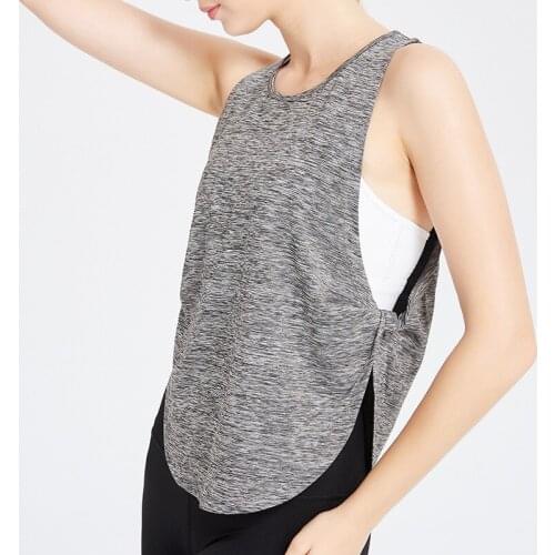Summer Loose Gym Fitness Sports Vest Womens Outer Wear Running Quick-dry Breathable Sleeveless Yoga Shirt Top
