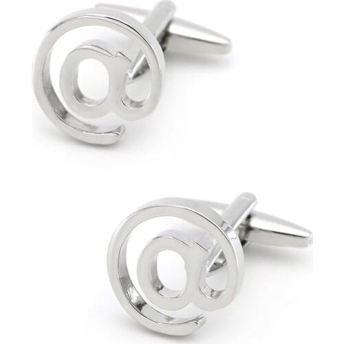 Mens Computer At Cuff Links Copper Material Silver Color