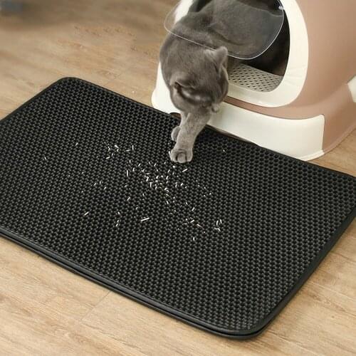 Non-slip Cat Litter Mat EVA Double-Layer Pet Cat Litter Trapper Mats with Waterproof Litter Pet Kattenmand Mat Cat Layer Bottom