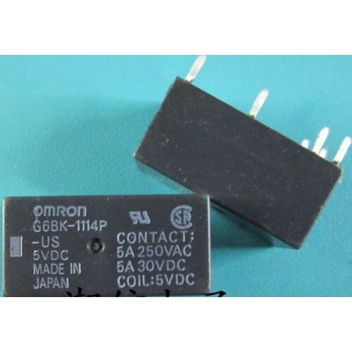 Wholesale 10pcs/lot relay G6BK-1114P-US-5VDC