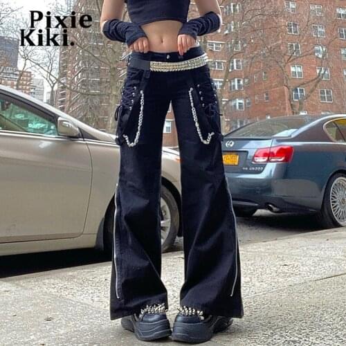 Женские брюки широкие PIXIEKIKI China At AliExpress