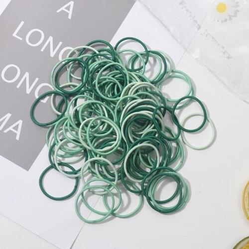 100pcs/set Rubber Band Colorful Hair Tie Girl Simple Hair Ropes kawaii accessories for Children hair accessories for braids