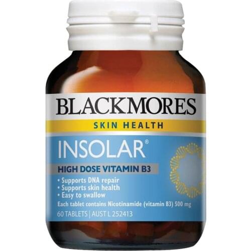 Australia BM Insolar 60 Tablets Support DNA Repair Skin Health Vitamin B3 Provide cellular energy production