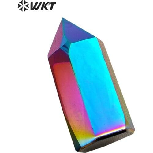 WT-G233 Wholesale custom fashionable Aura Crystal Quartz Stone natural aura spirit raw crystal quartz Prismatic shap aura stone