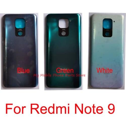 10 PCS Back Glass Cover For Xiaomi Redmi Note 9 Note9 Battery Cover Rear Housing Door Panel Case for Redmi Note 9 Battery Cover