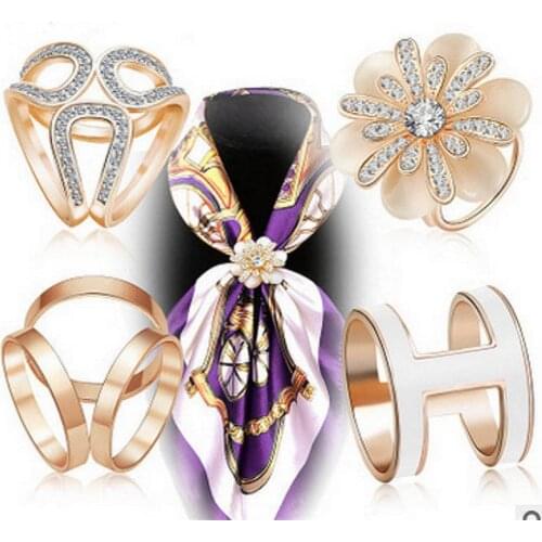 Cross Brooches X Shape Scarf Buckle Crystal Brooches For Women Hollow Scarves Buckle Brooch Jewelry Clothing Accesories