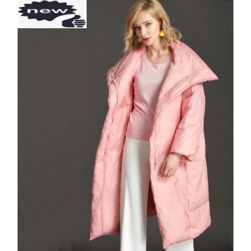 Women Loose Fit Ultra Light Jacket Autumn Winter Female Casual Lapel Long Down Coat Warm Thick Plus Size 6XL Outwear