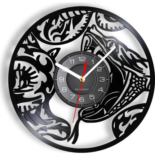 The Snake Serpent Animal Home Wall Art Modern Wall Clock Venom Reptile Vinyl Record Wall Clock Nursery Wall Watch Modern Design
