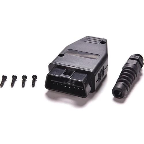 1 Set 16 Pin OBD 2 OBDII Male Connector Plug Adapter Wiring Connector OBDII Male Connector Plug