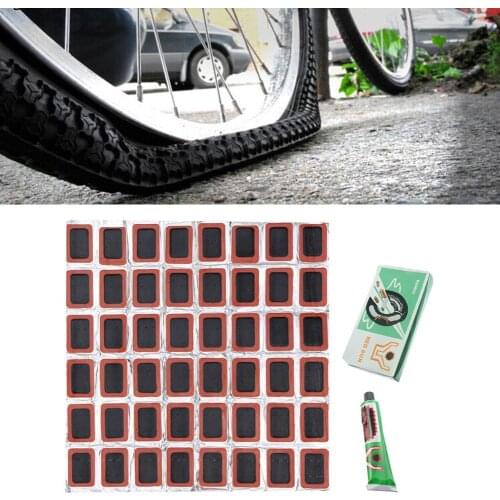 48Pcs Bike Repair Kits Tire Tyre Tube Rubber Puncture Patches Set Cycling Puncture Patch Bicycle Motor Bike(not contain glue)
