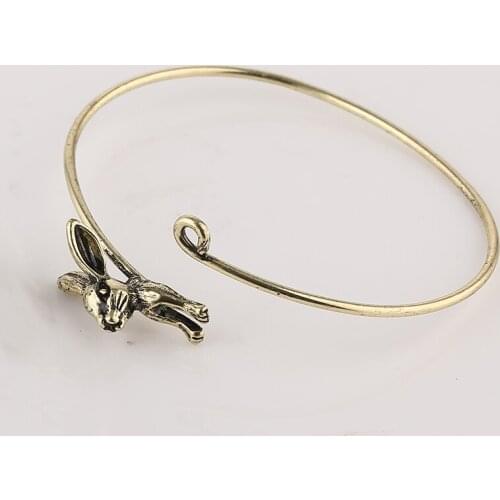 10pc Wholesale Of Love Bunnies Bangle Bracelet Retro Style Vintage Jewelry Gold Silver Plated - Rabbit Bunny Jewelry NEW