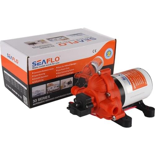 SEAFLO 33 Series DC Diaphragm Pump 12V/24V 3.0-13.2LPM 17-60PSI Fresh Water Pump Marine Boat RV