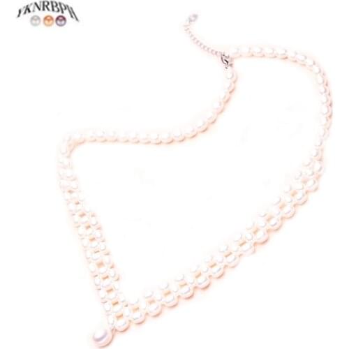 YKNRBPH Real Pearls Jewelry Winter/Spring/Summer/Autumn Pearl Long Necklace For Womens