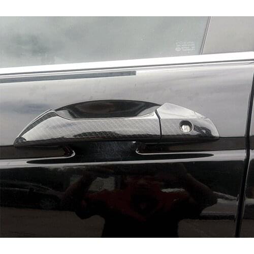 For Honda Accord 8 Gen 2008 2009 2010 2011 2012 2013 Carbon Fiber Printed Exterior Door Handle Cover Trim Moulding Frame Bezel